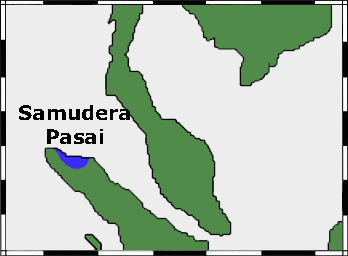 خريطة پاساي، في ما هو اليوم Lhokseumawe في سومطرة، مقاطعة آتشيه.