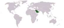 موقع السعودية على الخريطة.