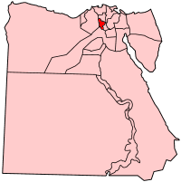 خريطة توضح موقع محافظة المنوفية في مصر