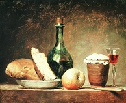 Anne Vallayer-Coster, Still Life with a Round Bottle, c. 1770