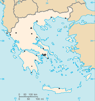 خريطة اليونان