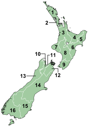 مناطق نيوزيلندا