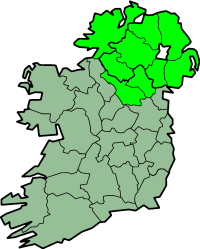 center Map highlighting ألستر Ulster