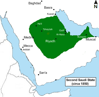 Location of السعودية