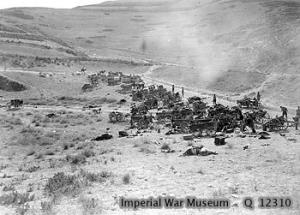 Battle of Megiddo (1918) Destroyed Turkish transport.jpg