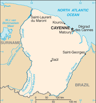 خريطة گويانا الفرنسية