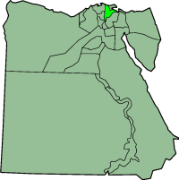 خريطة توضح موقع محافظة الدقهلية في مصر