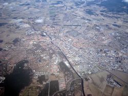 Aerial photo of Uppsala