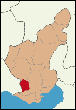 Location of Seyhan within Adana Province