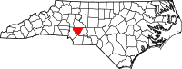 Map of North Carolina highlighting كاباروس