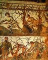Mosaic of vineyard workers