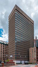 Textron Tower, a concrete and glass commercial high-rise building in downtown Providence