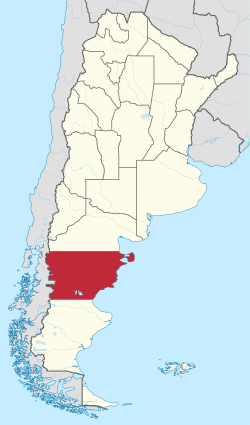 Location of Chubut within Argentina
