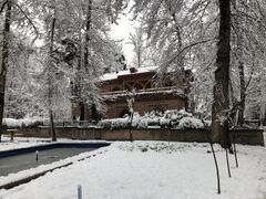 Ghalamestan Park in a snowy day