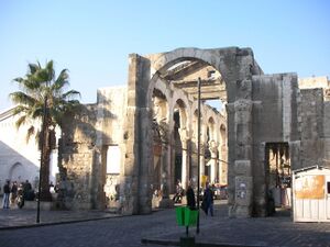 Ruins of ancient city of Damascus