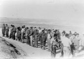 Members of Yiftach Brigade "D" company assembled at Be'eri in 1948