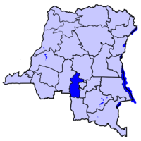 خريطة جمهورية الكونغو الديمقراطية موضحا عليها لولوا