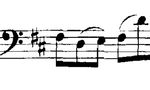 Motif from the prelude of Bach's Cello Suite No. 6 in D major
