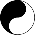 "Yin-Yang symbol or Tao symbol" (without the dots) as reported in 1964.[25]