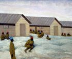 Senegalese Soldiers at the camp of Mailly, 1917, oil on canvas, 46 x 55 cm