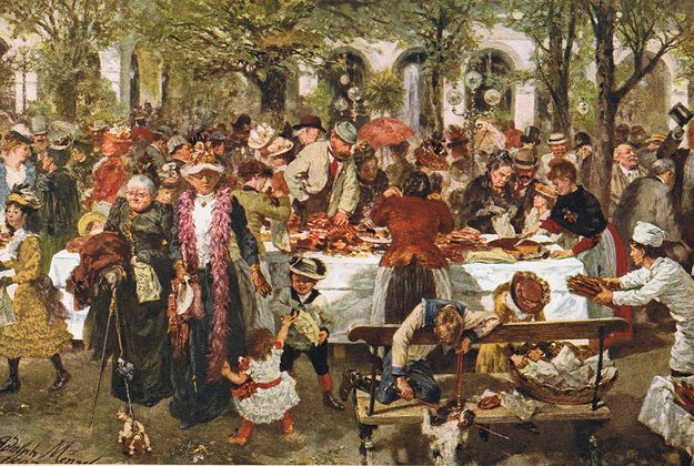 وليمة فاخرة في منتزه في كيسنگن، 1893.