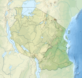 Map showing the location of Serengeti National Park