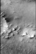 CTX image of part of Ross Crater showing context for next image from HiRISE.