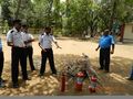 Officer's teaching public how to use Fire Extinguisher