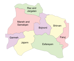 North Khorasan counties