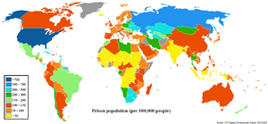 Prisoner population rate UN HDR 2007 2008.png