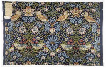 Strawberry Thief, furnishing fabric, designed Morris, 1883