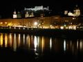 The fortress (background), Salzburg Cathedral (middle), River Salzach (foreground)