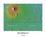 Topographical map of Elysium quadrangle