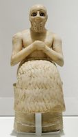 Statue of Ebih-Il, superintendent of Mari, ح. 2400 BC