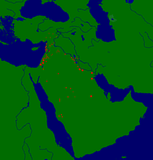 خريطة تفصلية لحملات خالد بن الوليد