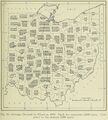 Map depicting acreage devoted to wheat in Ohio, 1923