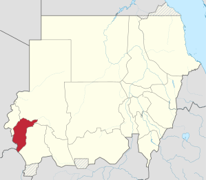 موقع ولاية وسط دارفور في السودان