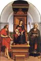 The Ansidei Altarpiece, ca. 1505, beginning to move on from Perugino