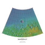 Topographical map of Ismenius Lacus quadrangle