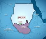 خريطة السودان وجنوب السودان.