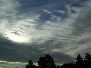 Cirrus and Altostratus undulatus clouds
