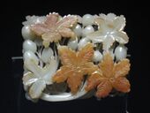 Ornament with flowers and grapes design; 1115–1234; jade; Shanghai Museum (China)