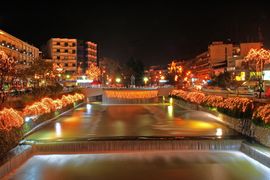 Litheos river flowing through the city of Trikala.