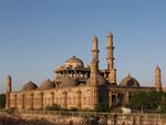 A mosque in brown stone