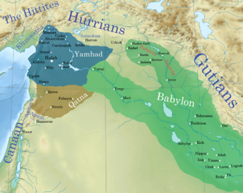 Yamhad at its greatest extent c. 1752 ق.م.