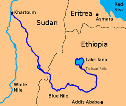 خريطة النيل الأزرق