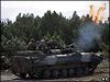 إنفجار دبابة جورجية في اوستيا الجنوبية