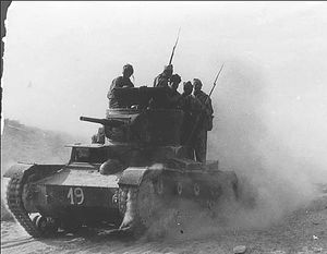 Испанская 11 интербригада в бою под Бельчите. 1937.jpg