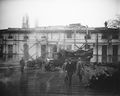 President Hoover views West Wing fire ruins, January 15, 1930.