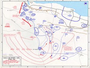 Map of Battle of Gazala